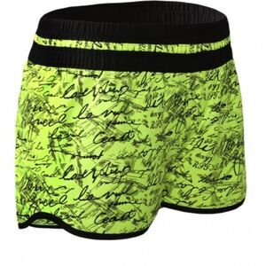 Yellow Individual Handwriting Print Swim Shorts